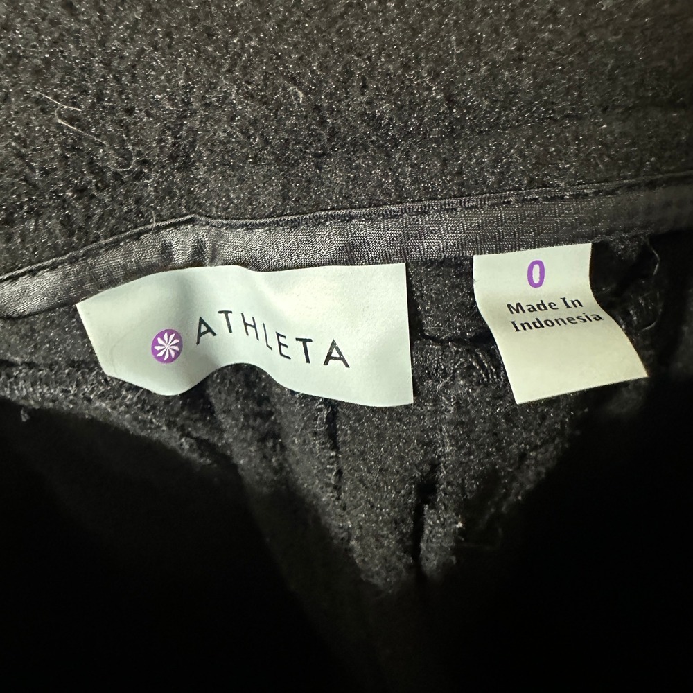 Athleta Boudler Ski Pants Women 0 Black Fleece Lined Softshell Winter Snow Ice - Picture 4 of 6